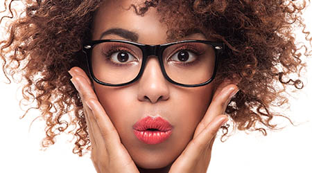 Woman with glasses
